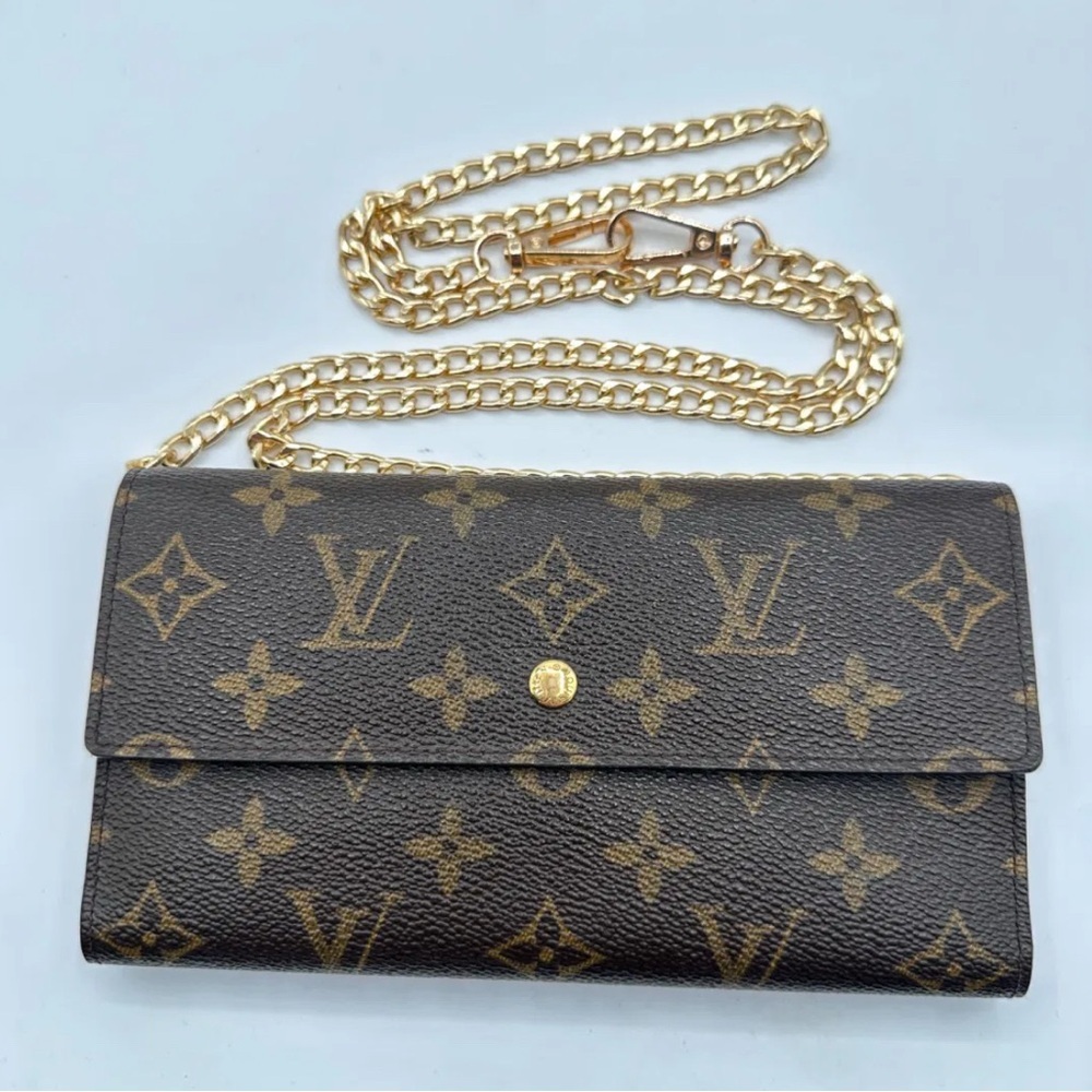Louis Vuitton Sarah Wallet Clutch Monogram w/ Chain – Preowned France